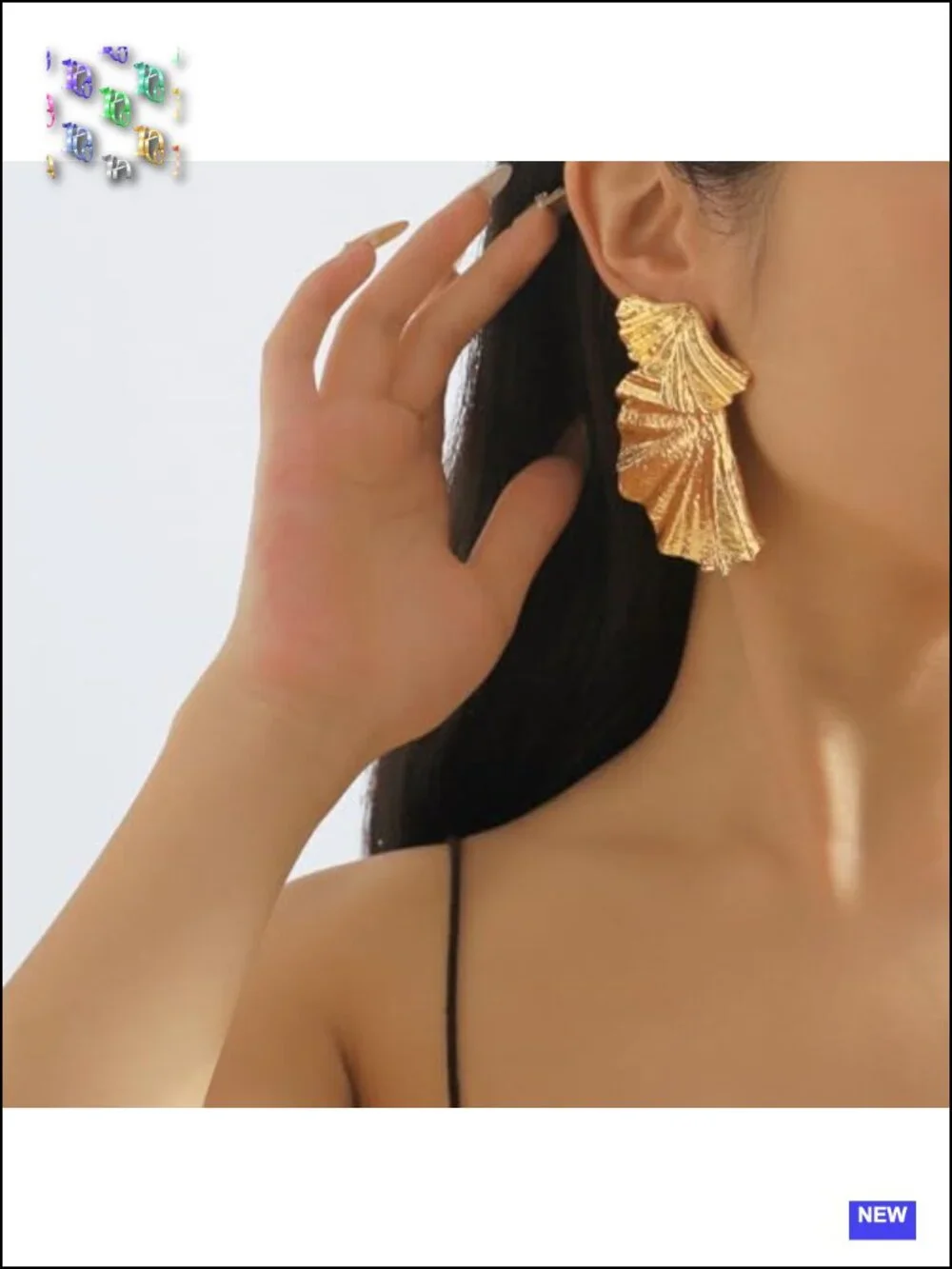 Geometric Dangle Earrings Chunky Big Thick Alloy Statement Drop Earrings Simple